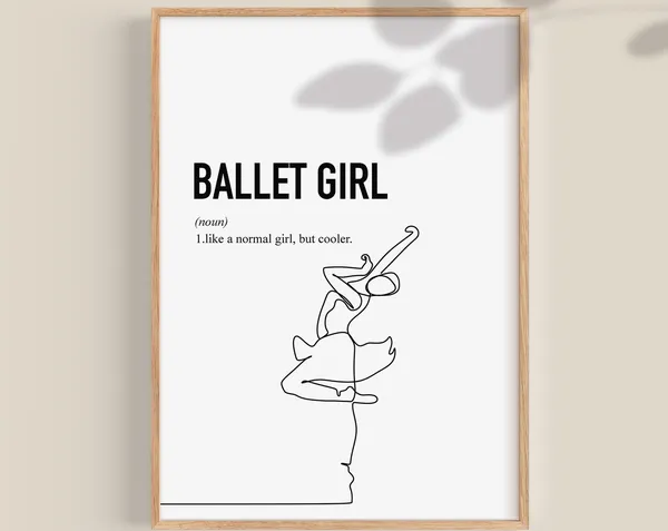 Ballet Dancer Print, Teen Girl Room Decor