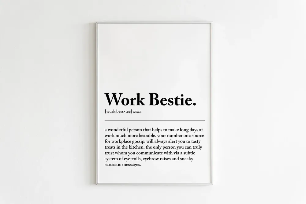 Work Bestie Definition Poster Print, Coworker Gift - Image 2