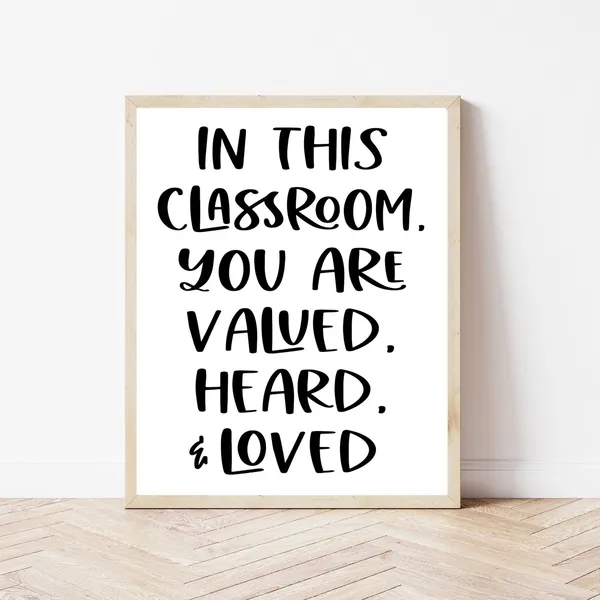 Classroom Welcome Diversity Inspiration Poster Print