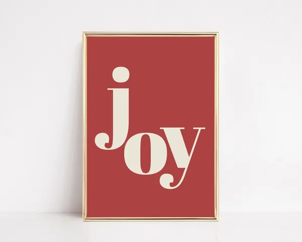 Christmas Joy Colorful Modern Christmas Art Print