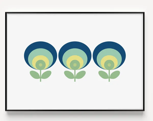 Minimalist Flower Art Print, Scandinavian Modern