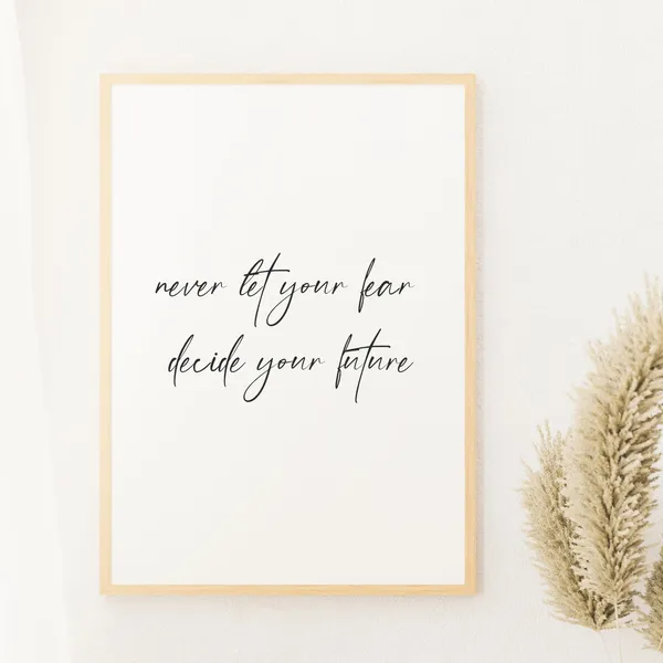 Inspirational Typography Quote Print, Office Wall Art