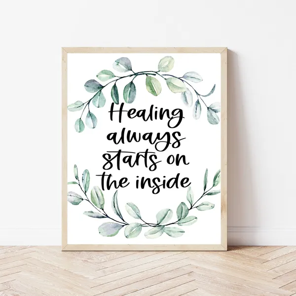 Therapy Office Decor Wall Art Print, Holistic Healing