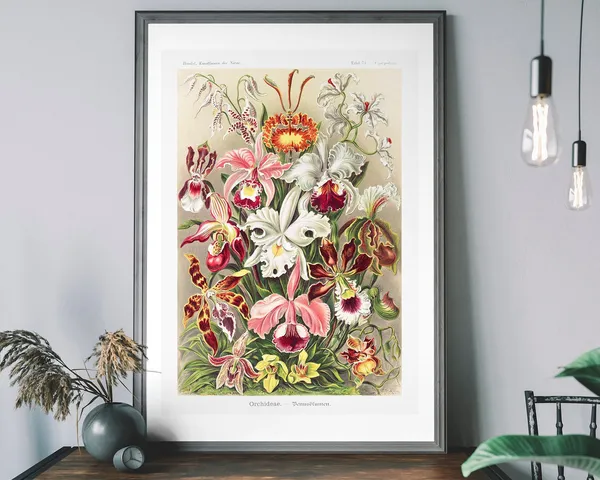 Vintage Flowers Art Print, Antique Botanical Decor