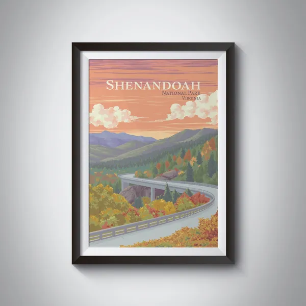 Shenandoah National Park Vintage Travel Poster