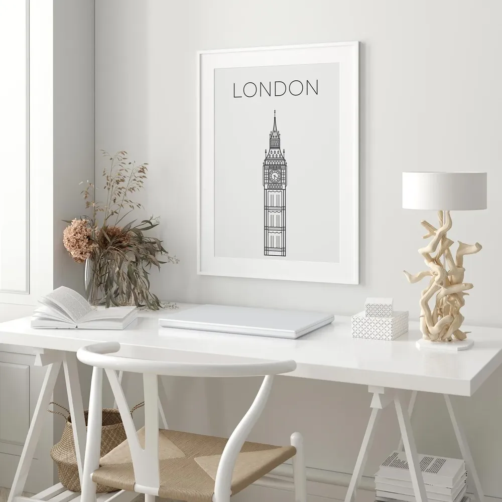 London Big Ben Travel Poster, London Wall Art Print - Image 3