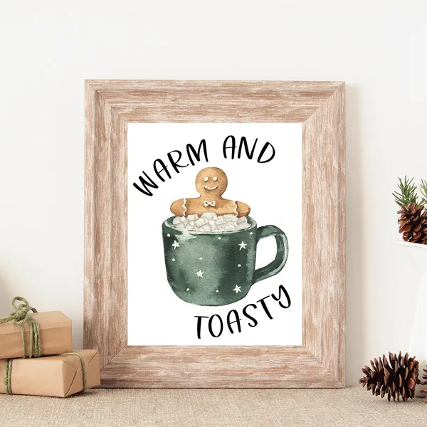 Christmas Rustic Farmhouse Wall Art Print