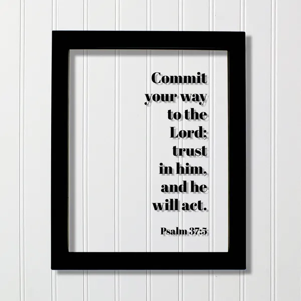 Psalm 37:5 Bible Verse Christian Decor Art Print