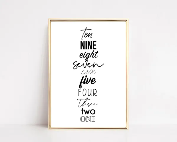 New Years Countdown New Years Eve Decor Poster