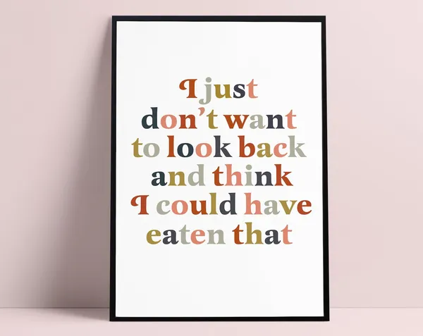 I Just Dont Want To Look Back Quote, Boho Art Print