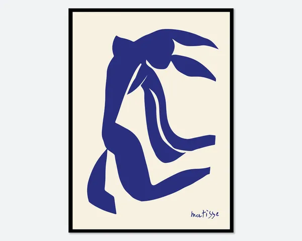 Matisse Nu Bleu Abstract Woman Figure Art Print
