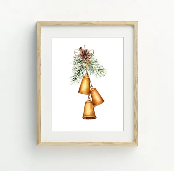 Christmas Bells Holiday Decorations Art Print
