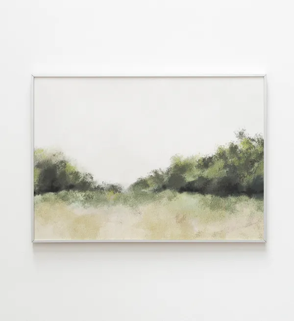 Watercolor Abstract Landscape Print, Minimalist Poster