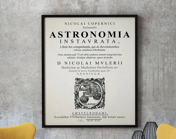 Copernicus Heavenly Spheres Title Page Art Print