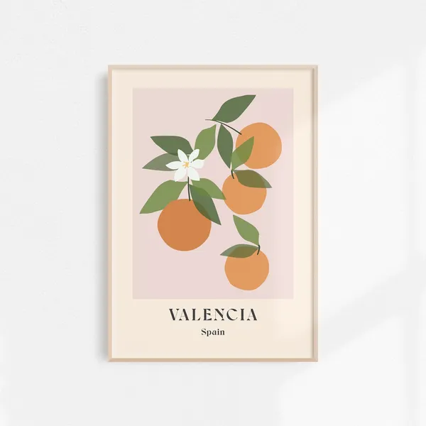 Valencia Vintage Travel Poster, Spain Art Print