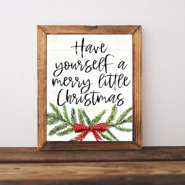 Have Yourself a Merry Little Christmas Farmhouse Poster
