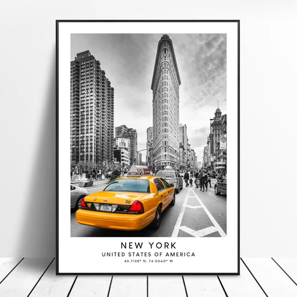 New York Minimalist Travel Poster, Wall Art Print