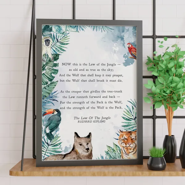 The Law Of The Jungle, Rudyard Kipling Art Print