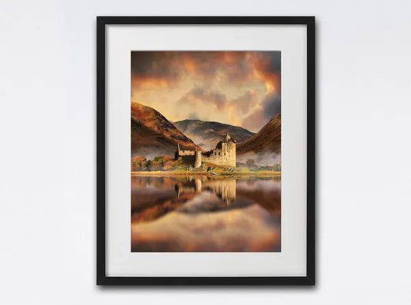 Kilchurn Castle Scotland Travel Poster, Landscape
