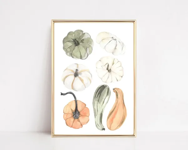 Thanksgiving Decor Art Print, Fall Wall Art