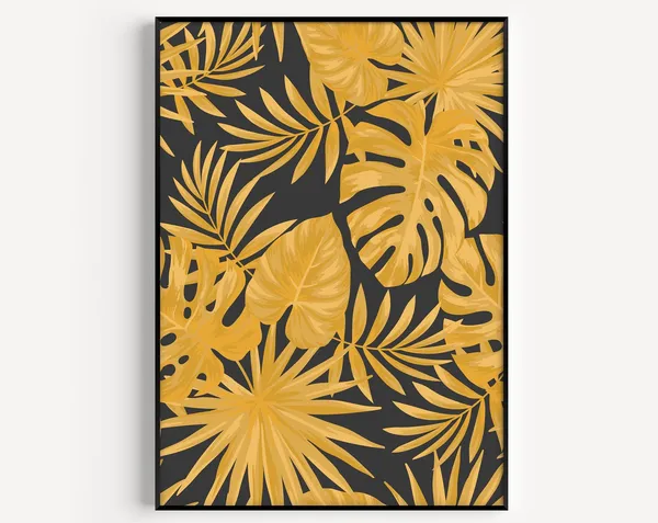 Botanical Maximalist Monstera Wall Art Print