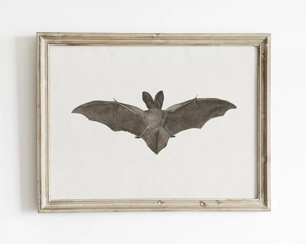 Vintage Bat Painting Halloween Art Print