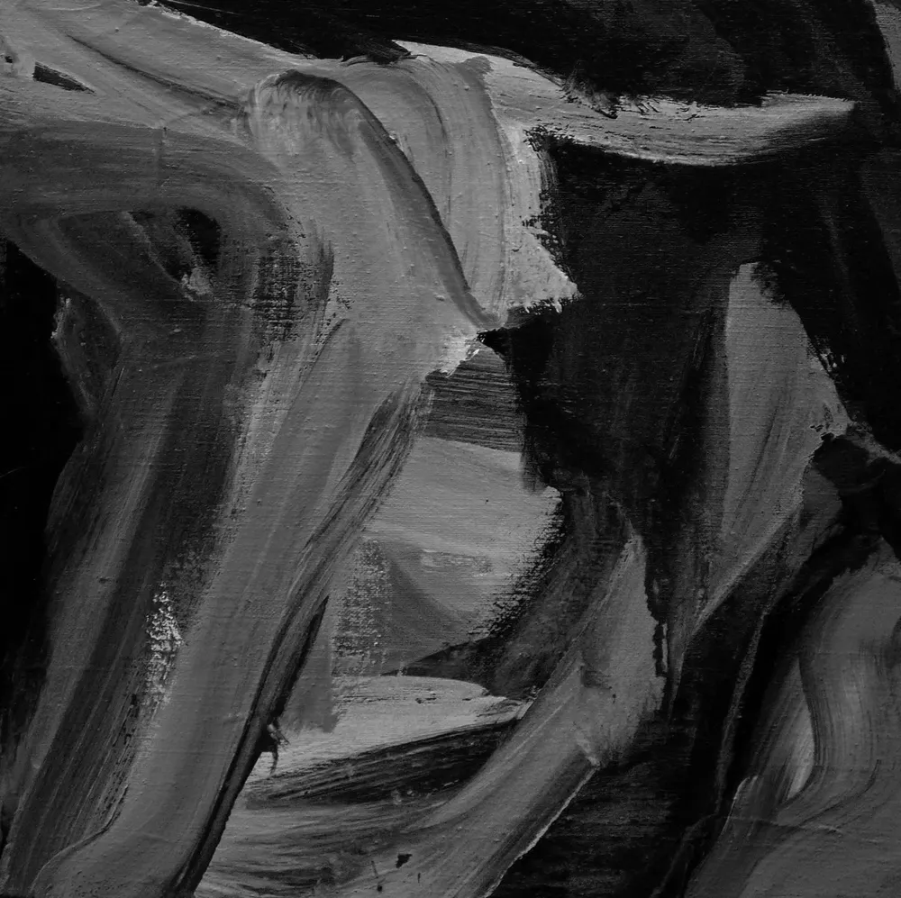 Black Abstract Modern Art Print, Large Wall Art - Image 3