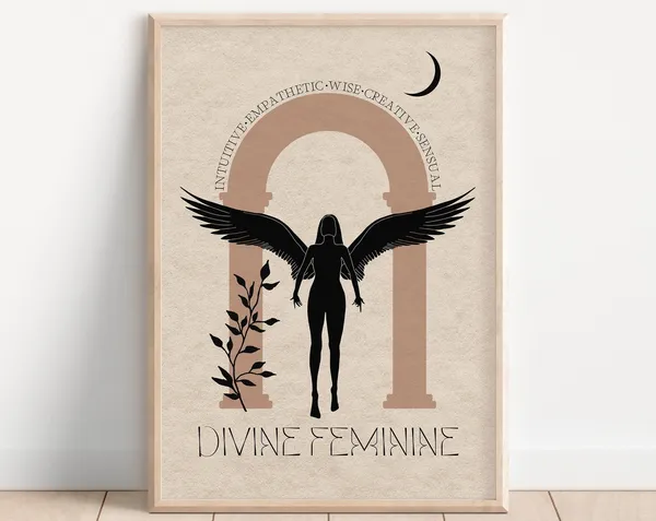 Divine Feminine Bohemian Nude Feminist Art Print