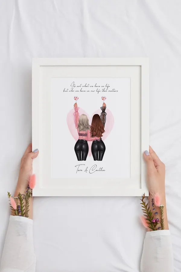 Personalised Best Friend Quote Print, Gift for Her