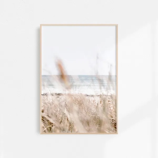 Beach Grass Print, Boho Coastal Wall Art