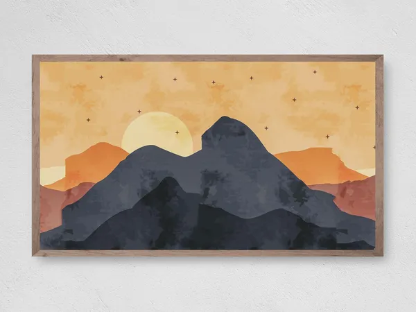 Boho Mountains - Abstract Art