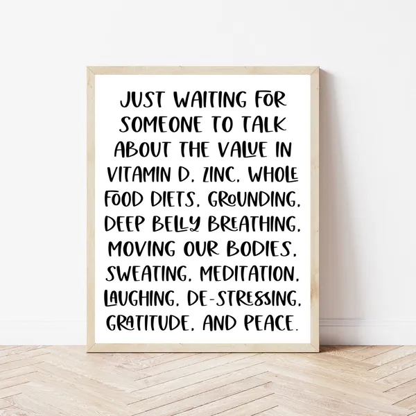 Holistic Health Immune System Wellness Wall Sign