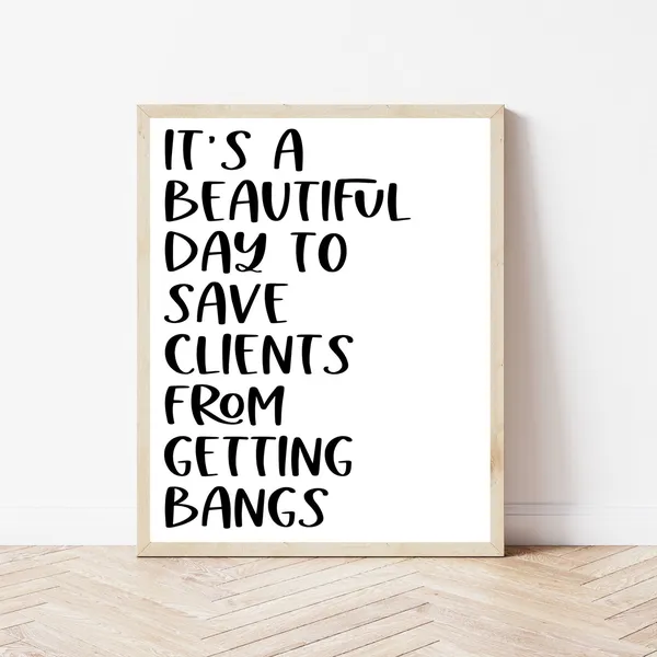 You Don't Need Bangs Beauty Poster Print
