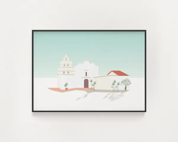 San Diego Travel Poster, California Southwestern Art