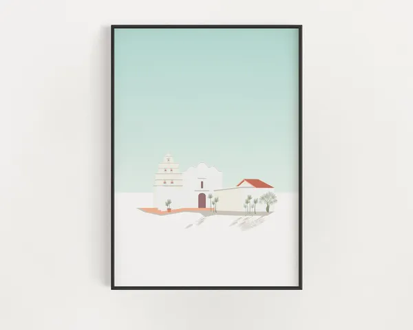 Mission Basilica San Diego De Alcalá, San Diego Travel Poster