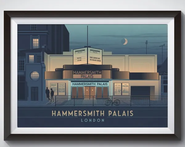 Hammersmith Palais Vintage London Travel Poster