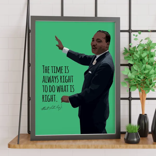 Martin Luther King Jr Quote Poster, Civil Rights