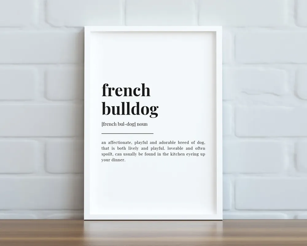 French Bulldog Definition Print, Dog Lover Wall Art - Image 2