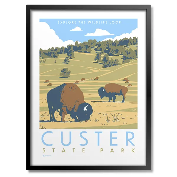 Custer State Park Travel Poster, South Dakota