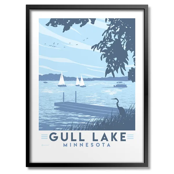 Gull Lake Minnesota Travel Poster