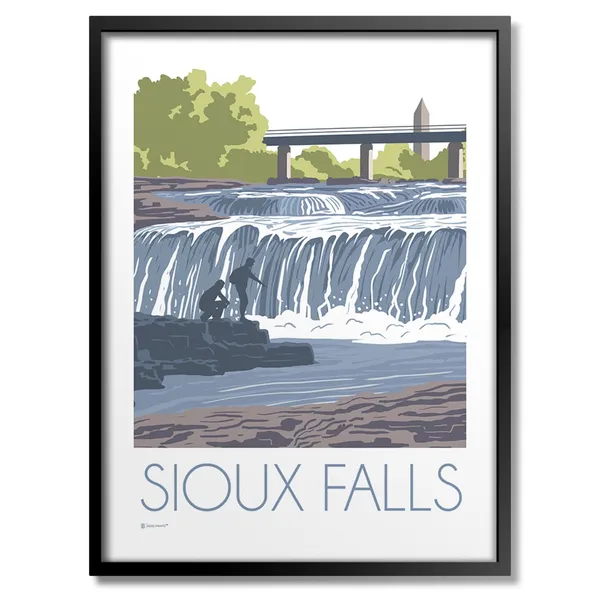 Sioux Falls Park Art Print, Travel Poster