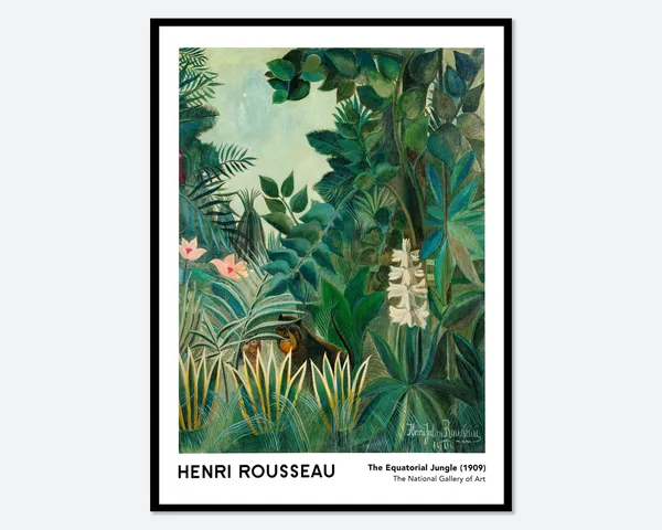 Henri Rousseau The Equatorial Jungle Vintage Poster Print