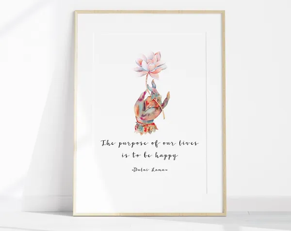 Dalai Lama Quote Print, Quotes About Life Poster