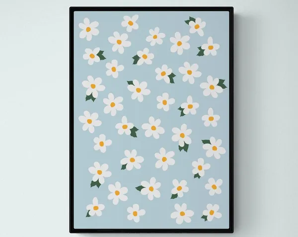 Daisy Flower Art Print, Floral Home Decor
