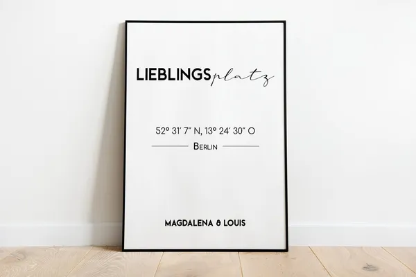 Favorite Place Personalized Coordinates Art Print