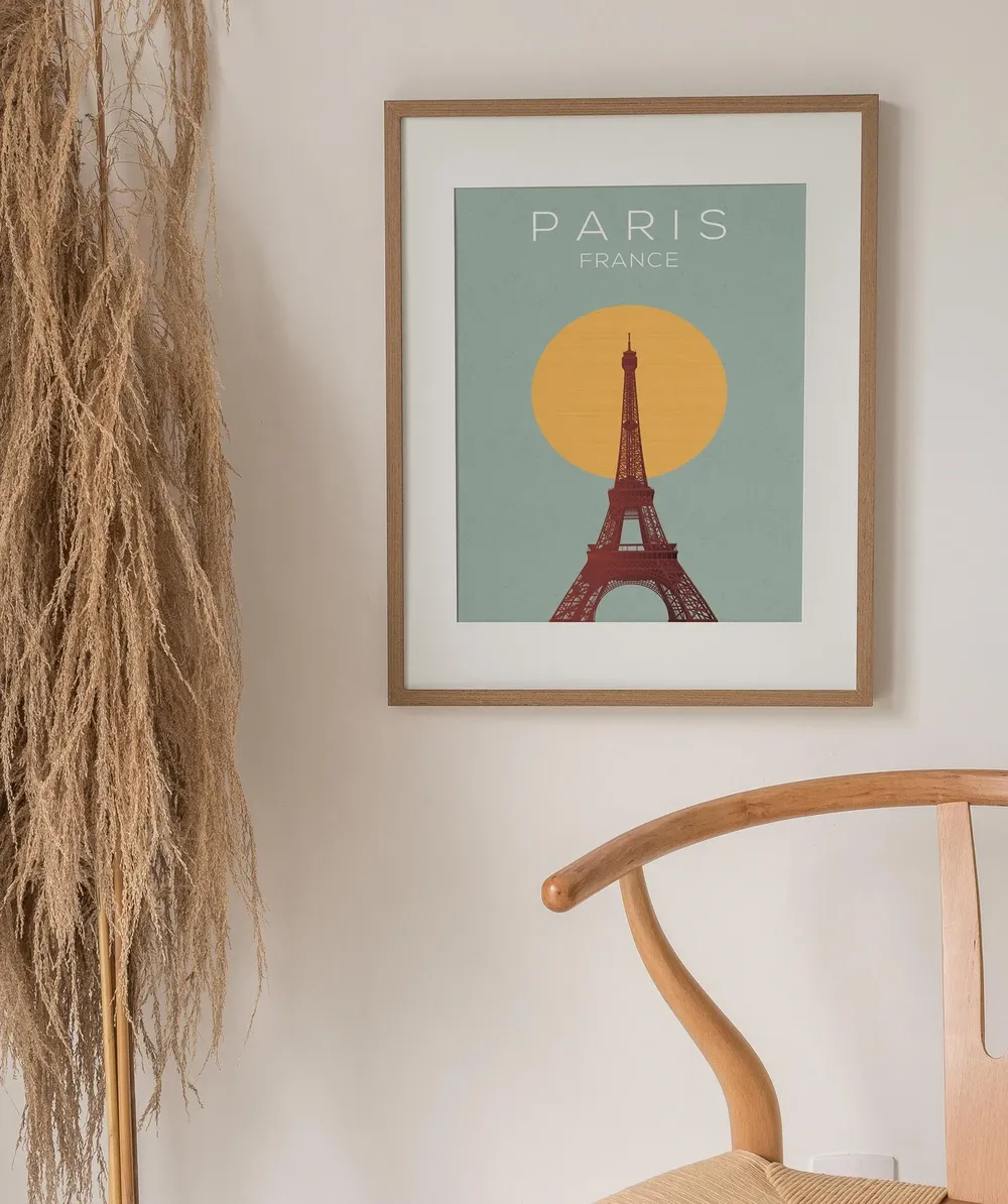 Paris Travel Poster, European City Wall Art - Image 2