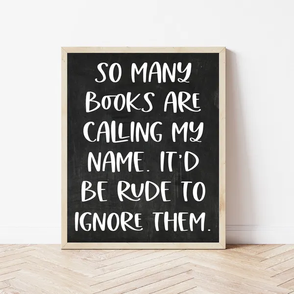 Library Wall Art, Literary Print for Book Lovers