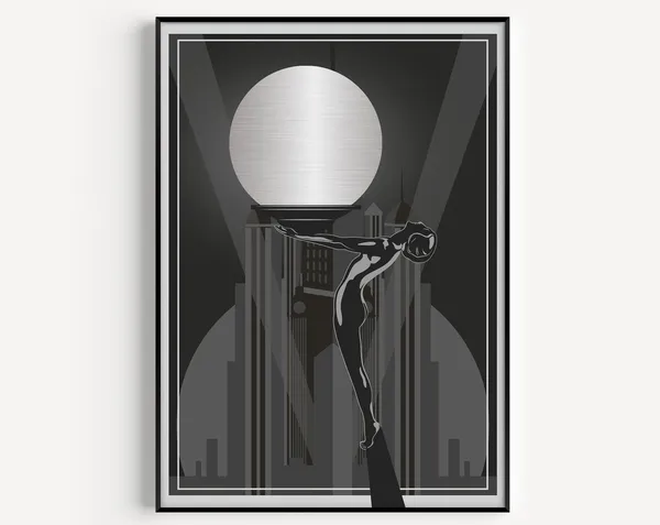 Art Deco Woman Poster Print