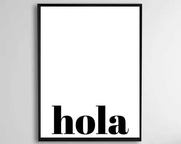 Hola Print, Spanish Teacher Classroom Wall Art