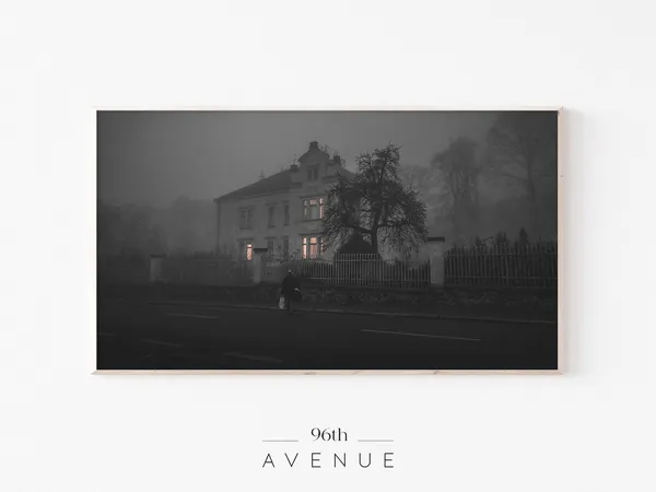 Haunted House Gothic Halloween Art Print